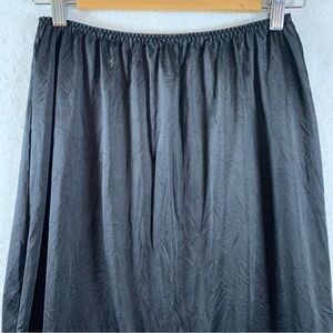 VTG Vanity Fair Womens Midi Slip Skirt Sz 32  Long Side Slits Whimsigoth Grunge
